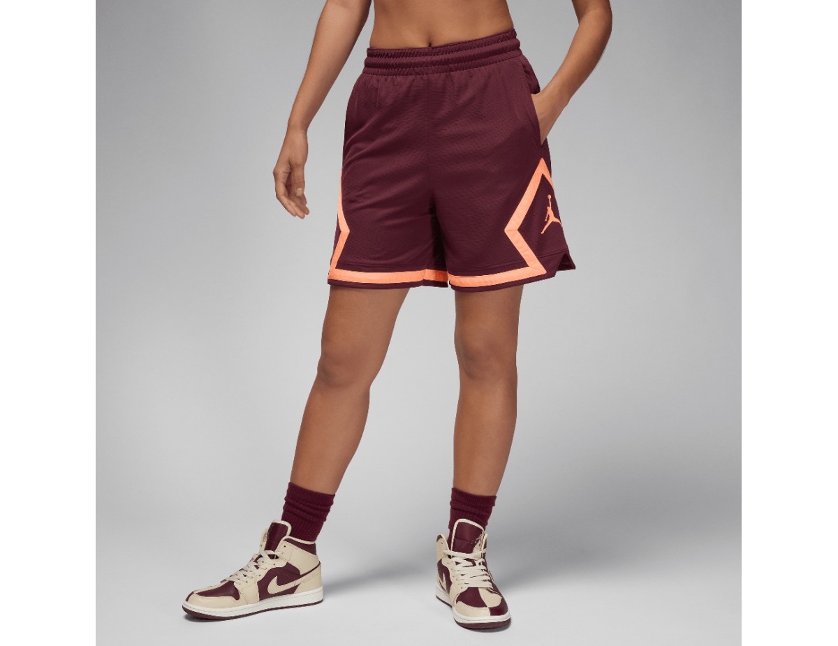 Jordan Sport Women's Diamond Shorts Night Maroon/Night Maroon/Orange Pulse/Orange Pulse