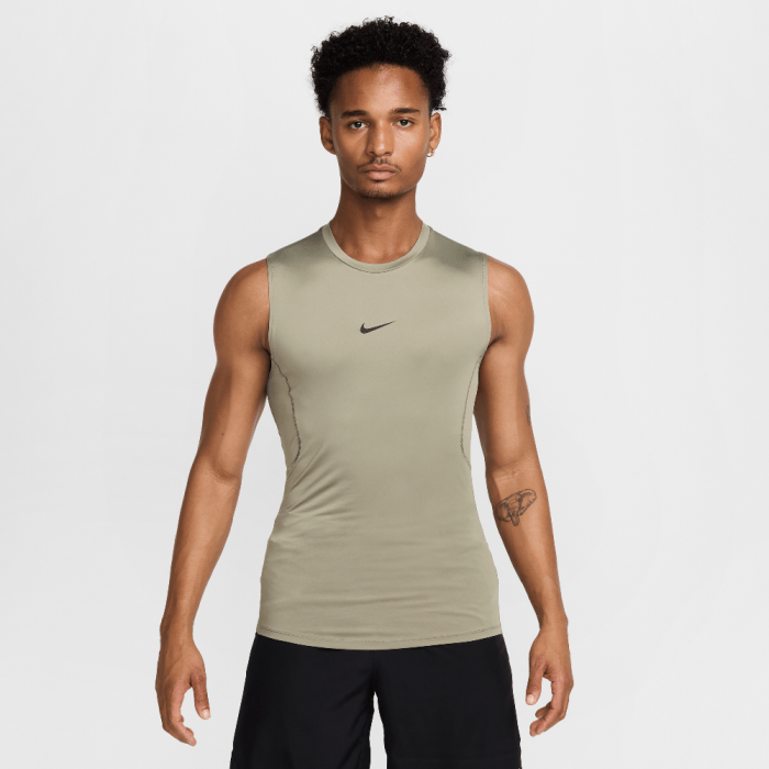 Nike Pro Men's Dri-FIT Tight Sleeveless Fitness Top Light Army/Black