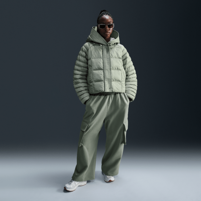 Nike Sportswear Swoosh Puffer PrimaLoft® Women's Therma-FIT Oversized Hooded Jacket Jade Horizon/Sail