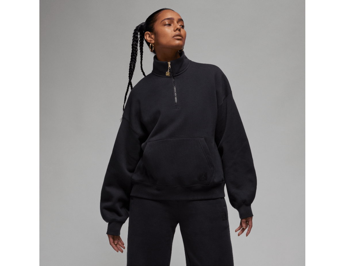 Jordan Flight Fleece Women's Quarter-Zip Top Black