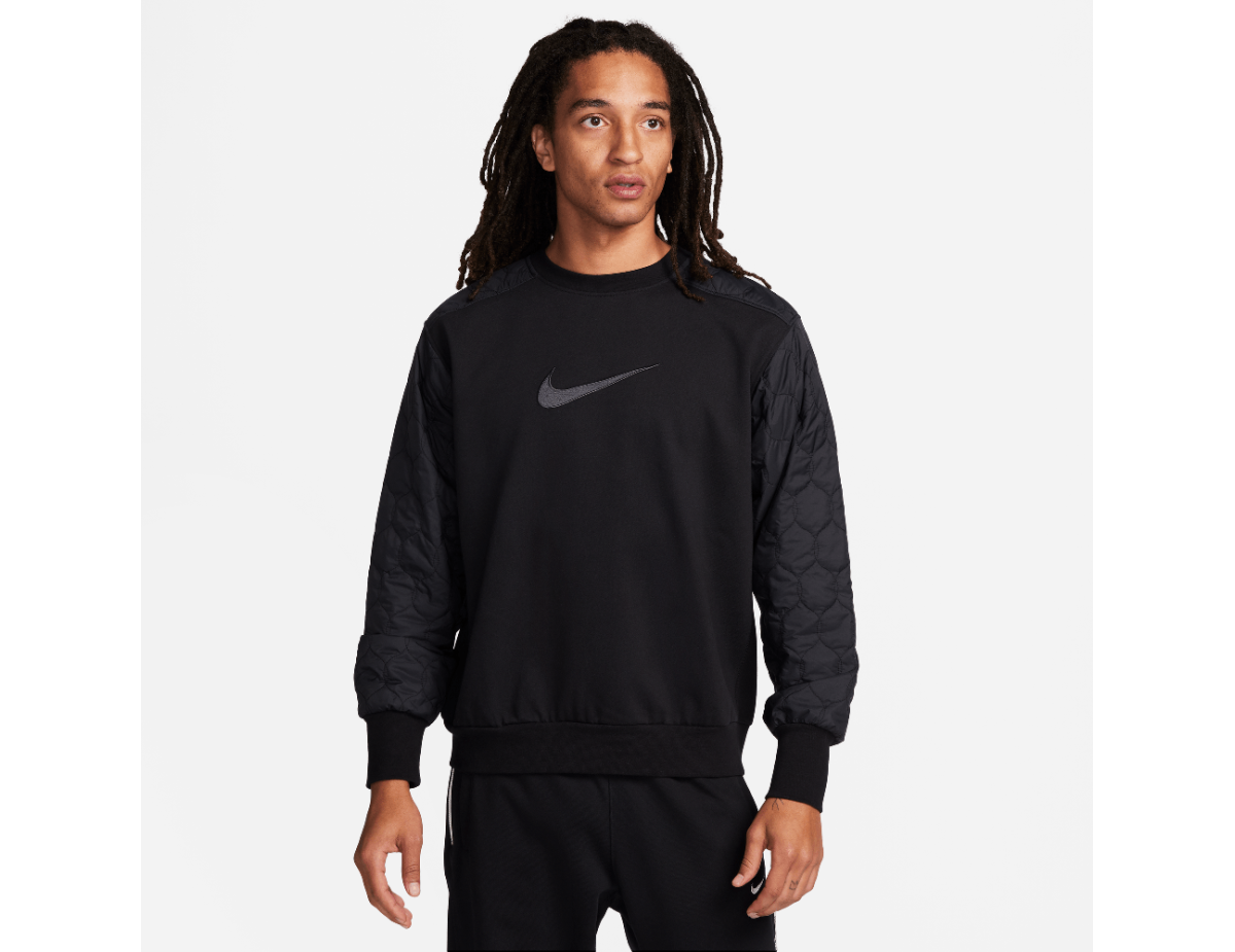 Nike Standard Issue Men's Basketball Crew-Neck Sweatshirt Black/Anthracite