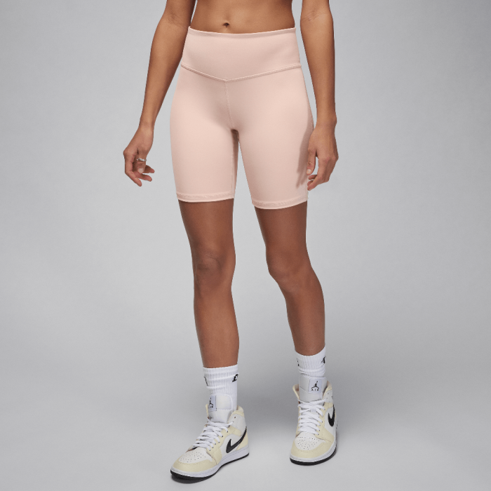 Jordan Sport Women's High-Waisted 7" Bike Shorts Particle Beige/White Jordan Sport Women's High-Waisted 7" Bike Shorts Particle Beige/White