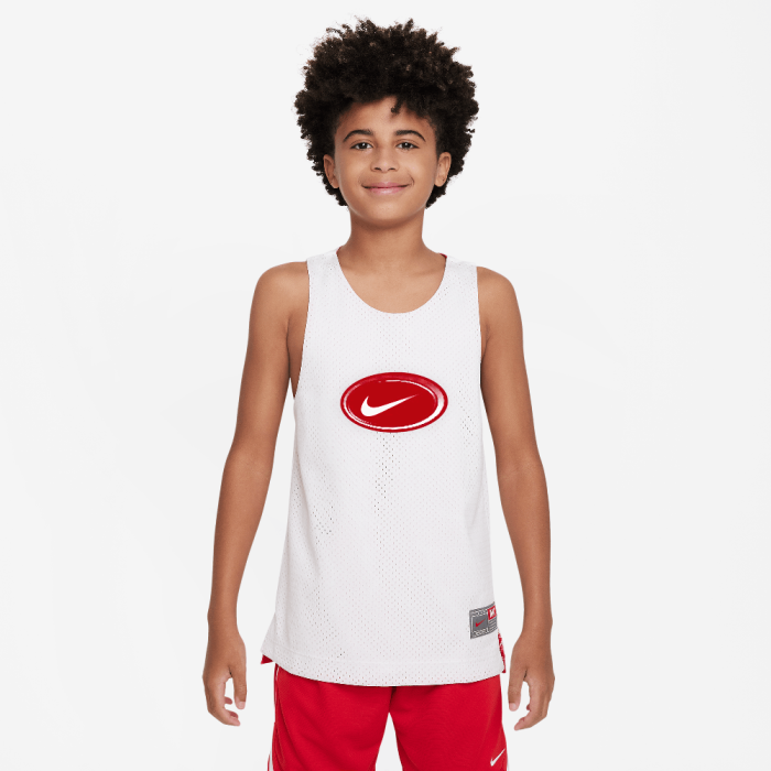 Nike Culture of Basketball Older Kids' Reversible Jersey White/University Red/University Red