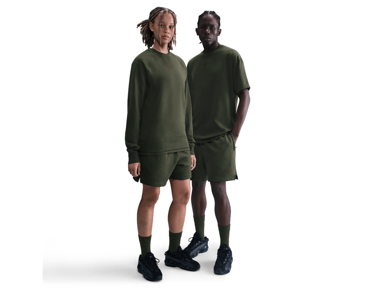NOCTA Cardinal Fleece Shorts Cargo Khaki/Team Red