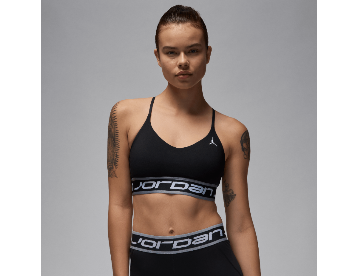 Jordan Sport Indy Women's Light Support Sports Bra Black/Stealth/Black/White