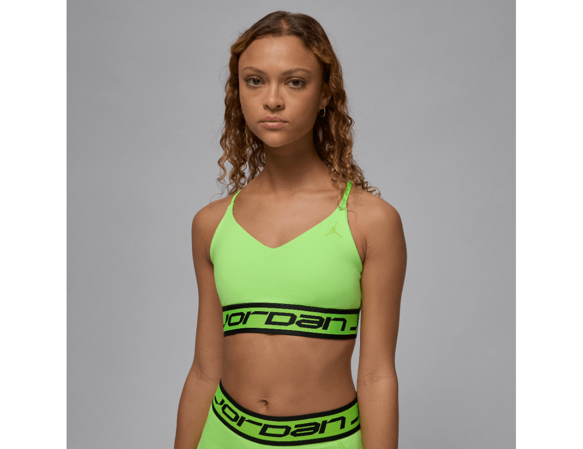Jordan Sport Indy Women's Light Support Sports Bra Electric Green/Black/Electric Green Jordan Sport Indy Women's Light Support Sports Bra Electric Green/Black/Electric Green