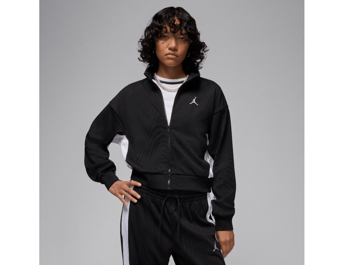 Jordan Women's Knit Jacket Black/White/White Jordan Women's Knit Jacket Black/White/White