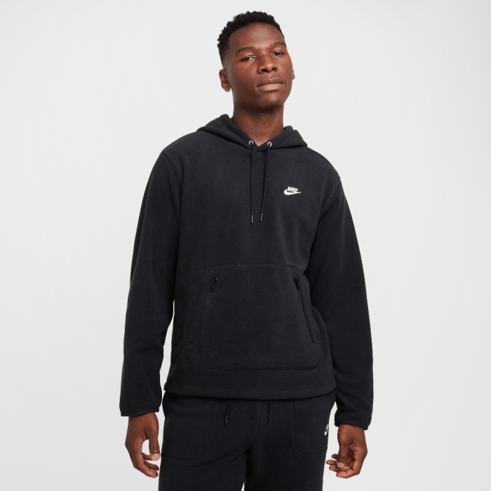 Nike Club Men's Winterized Pullover Hoodie Black/White