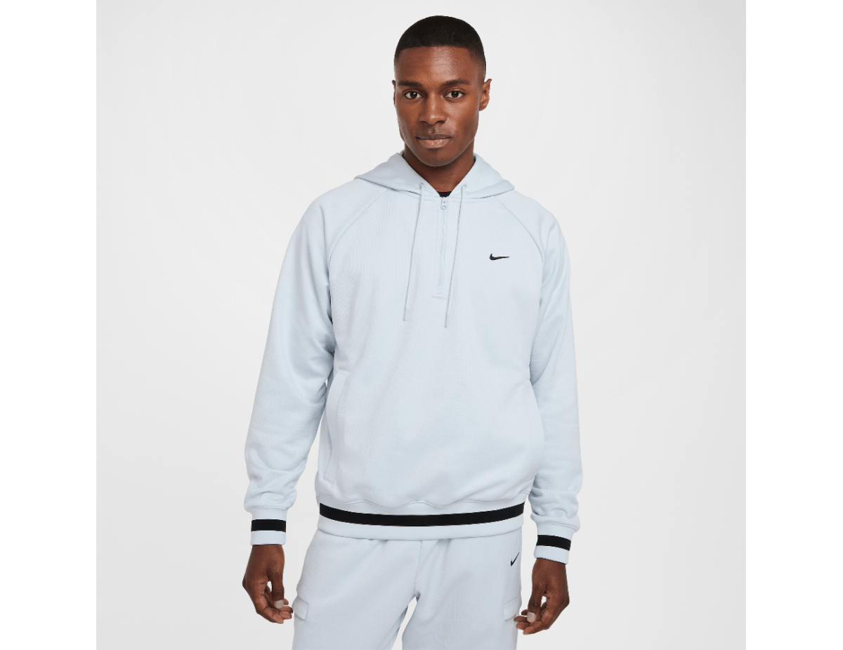Nike DNA Men's Therma-FIT 1/4-Zip Basketball Hoodie Pure Platinum/Black Nike DNA Men's Therma-FIT 1/4-Zip Basketball Hoodie Pure Platinum/Black