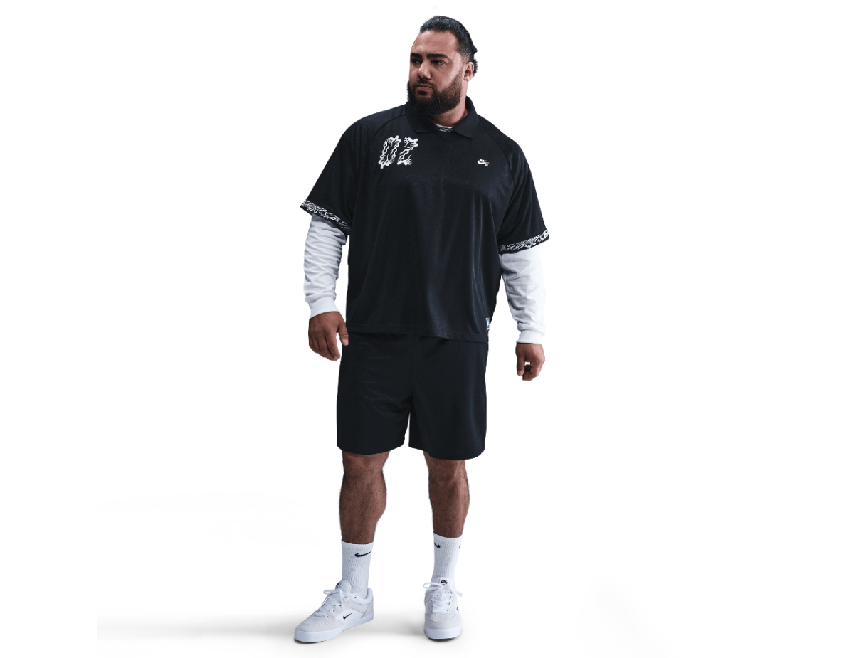 Nike SB Dri-FIT Jacquard Skate Top Black/Black/White Nike SB Dri-FIT Jacquard Skate Top Black/Black/White