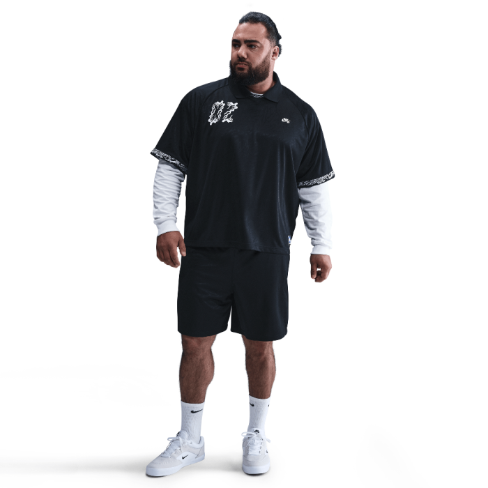 Nike SB Dri-FIT Jacquard Skate Top Black/Black/White