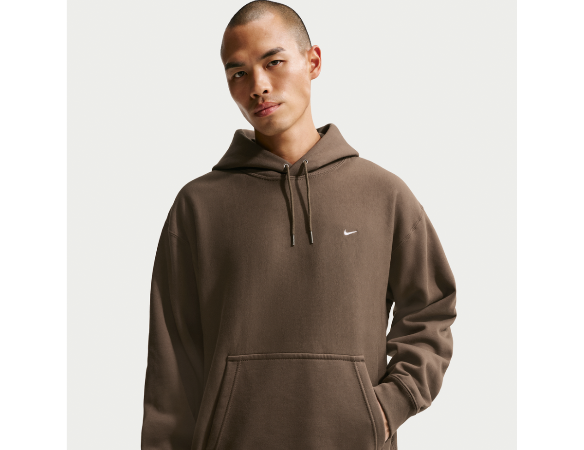 Nike Solo Swoosh Men's Pullover Hoodie Dark Hazel/White Nike Solo Swoosh Men's Pullover Hoodie Dark Hazel/White