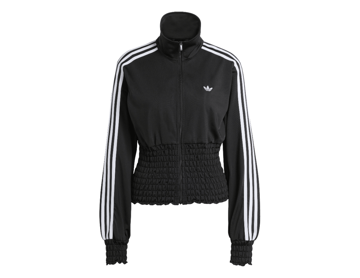 Adidas Smocked Firebird Track Top Black