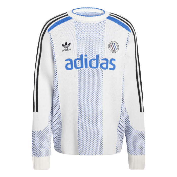 Adidas Blokecore Longsleeve Light Weight Pullover White Blue
