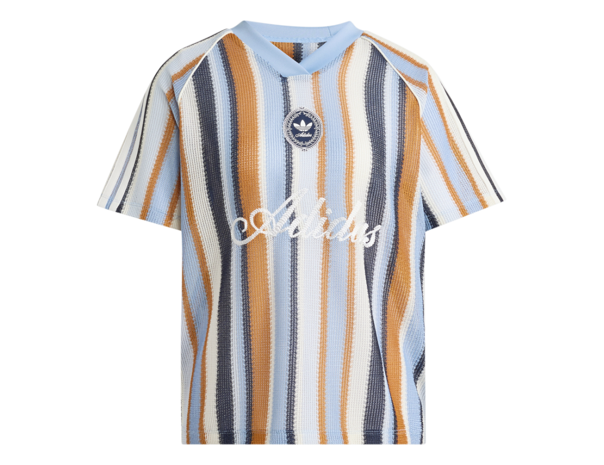 Adidas Originals Summer Glow Knitted Oversized Jersey Ash Blue Adidas Originals Summer Glow Knitted Oversized Jersey Ash Blue