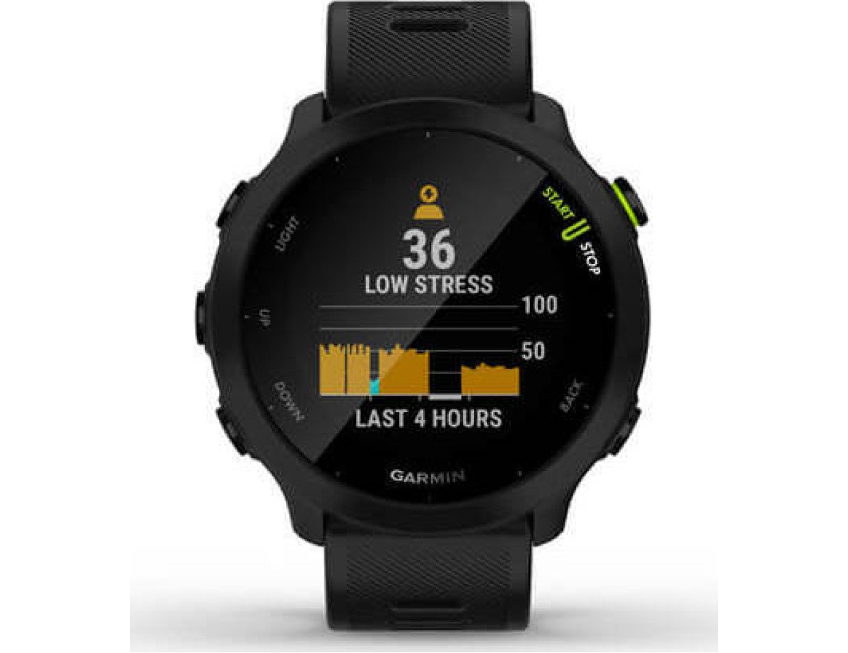 Garmin Forerunner 55 42mm Αδιάβροχο Smartwatch με Παλμογράφο (Black)