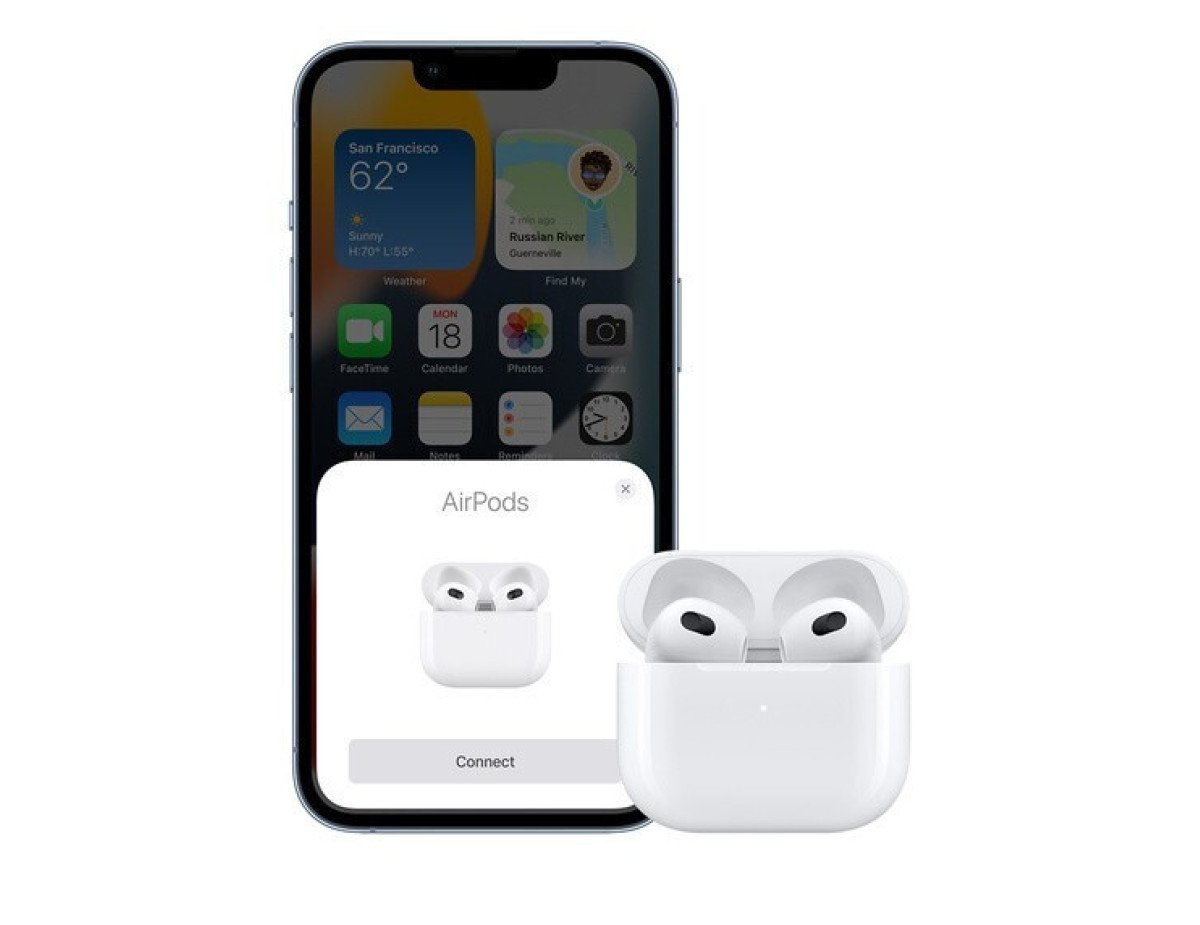 Apple AirPods (3rd generation) with Lightning Charging Case Earbud Bluetooth Handsfree Ακουστικά με Αντοχή στον Ιδρώτα και Θήκη Φόρτισης Λευκά