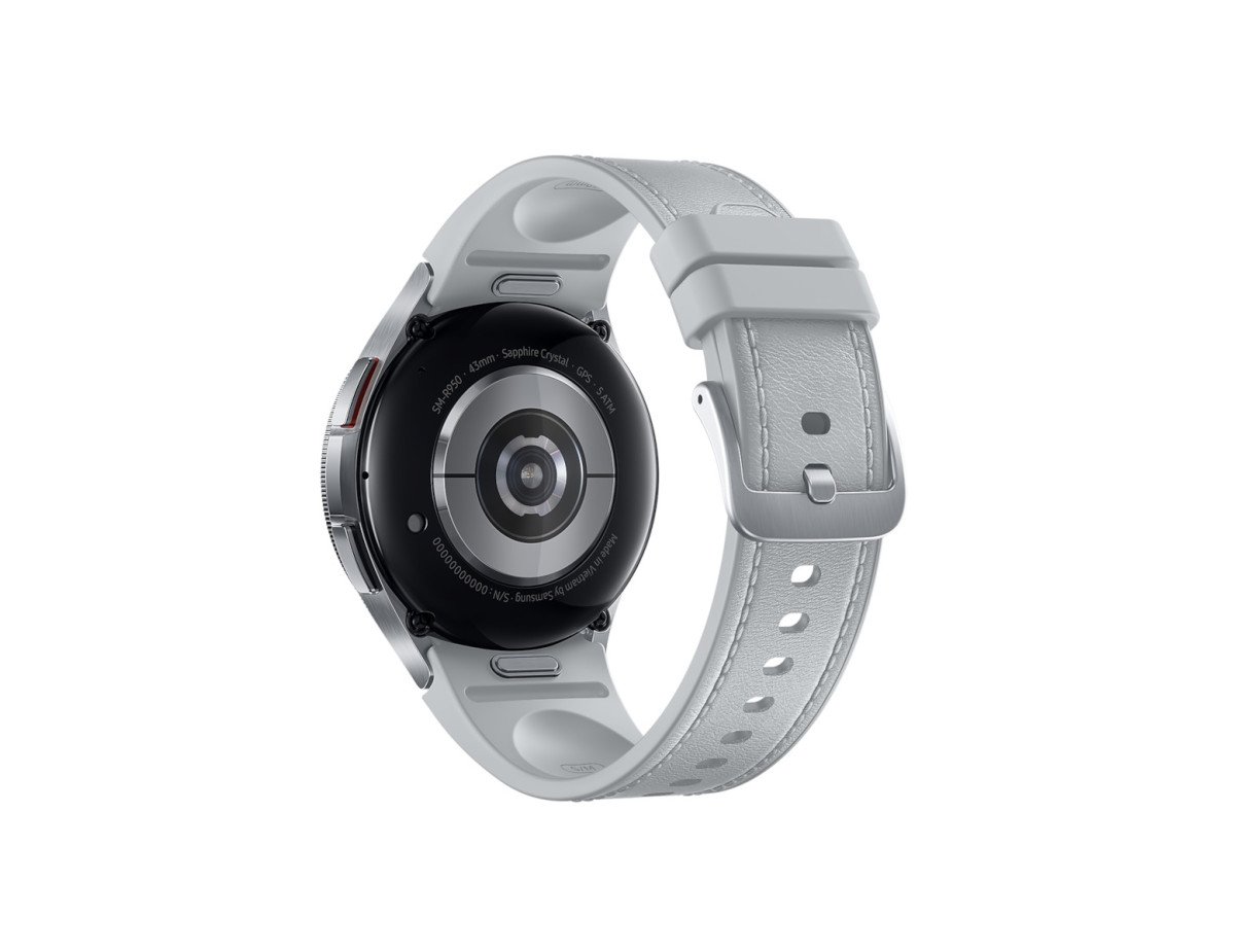 Samsung Galaxy Watch6 Classic Bluetooth Stainless Steel 43mm Αδιάβροχο με Παλμογράφο (Ασημί)