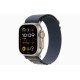 Apple Watch Ultra 2 Alpine Loop (Small) Titanium 49mm Αδιάβροχο με eSIM και Παλμογράφο (Blue Alpine Loop - Small)