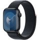 Apple Watch Series 9 Aluminium 41mm Αδιάβροχο με Παλμογράφο (Midnight με Midnight Sport Loop)