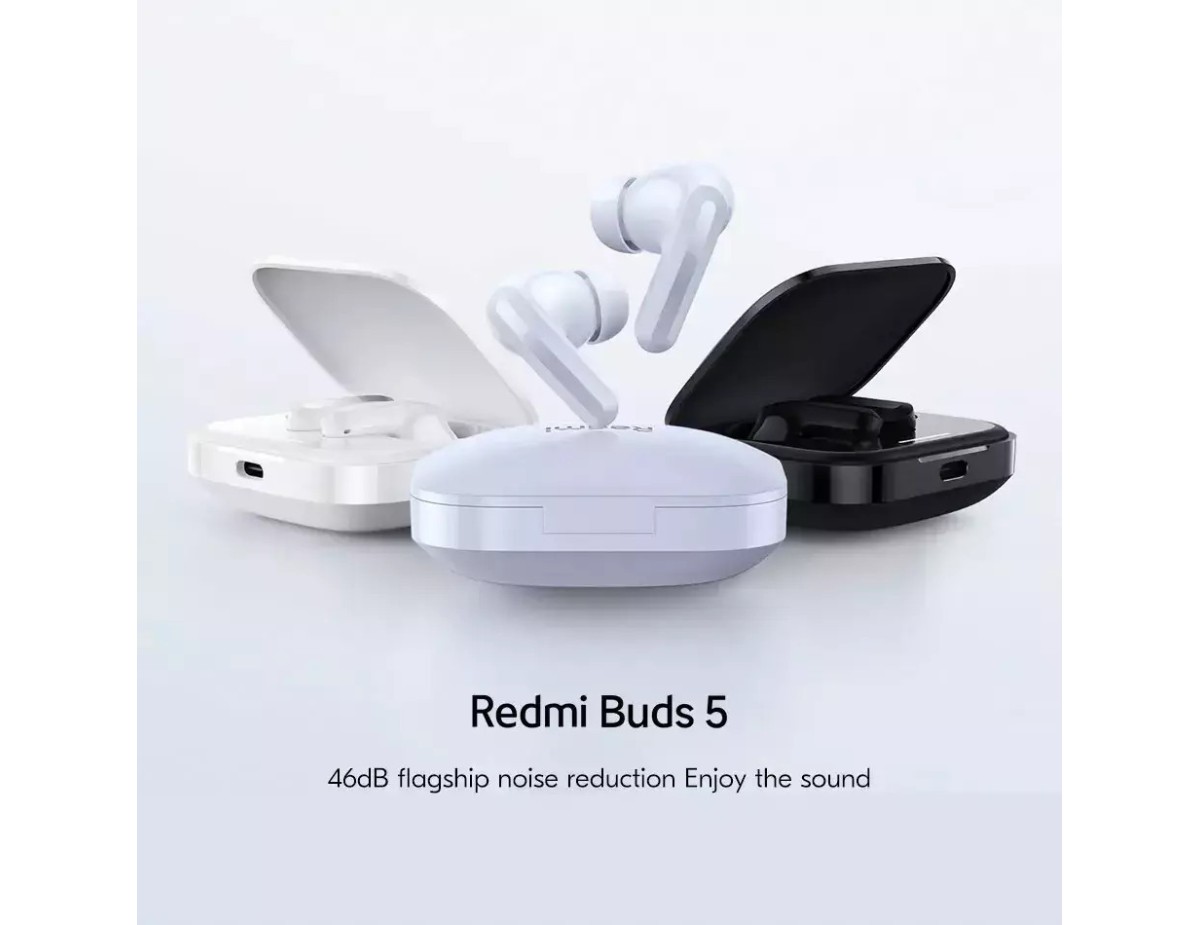 Xiaomi Redmi Buds 5 Bluetooth Handsfree Ακουστικά με Θήκη Φόρτισης Μαύρα