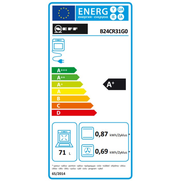 Neff B24CR31G0 Φούρνος άνω Πάγκου 71lt χωρίς Εστίες Π59.6εκ. Γκρι Neff B24CR31G0 Φούρνος άνω Πάγκου 71lt χωρίς Εστίες Π59.6εκ. Γκρι