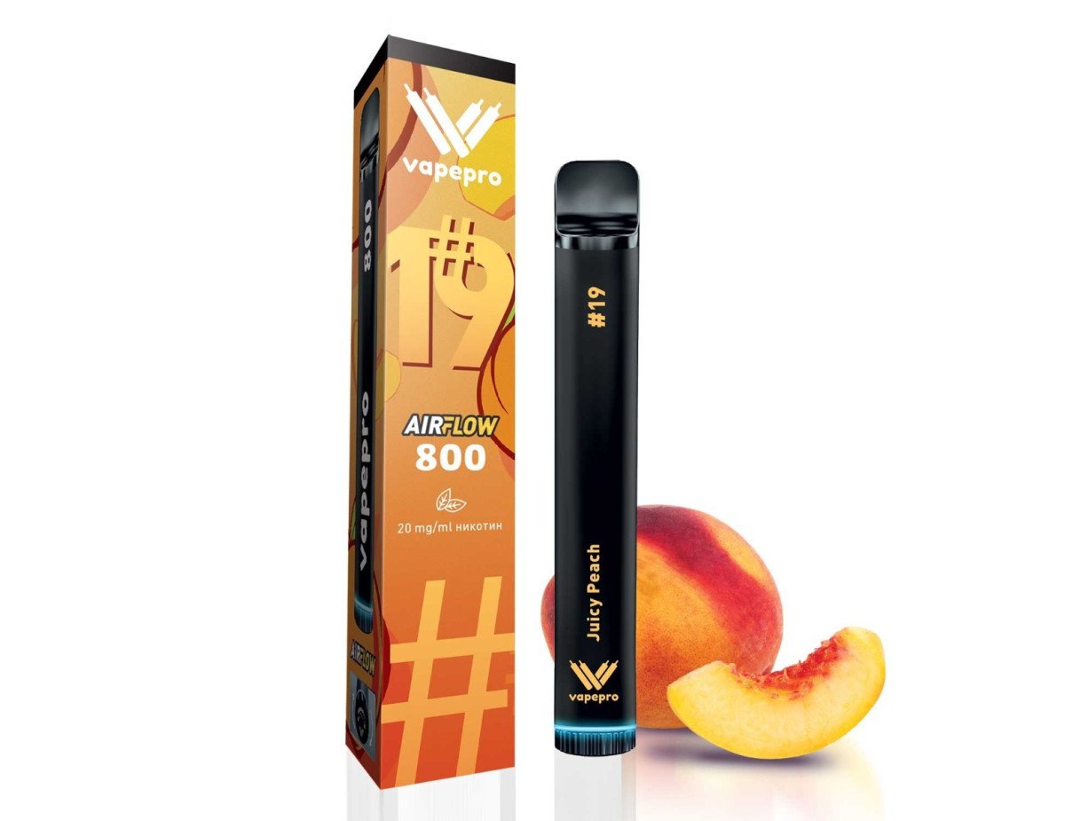 Vapepro #19 Juicy Peach Disposable Pen Kit 2ml με Ενσωματωμένη Μπαταρία 20mg