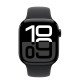 Apple Watch Series 10 Aluminium 42mm Αδιάβροχο με Παλμογράφο (Jet Black με Black Sport Band (M/L))